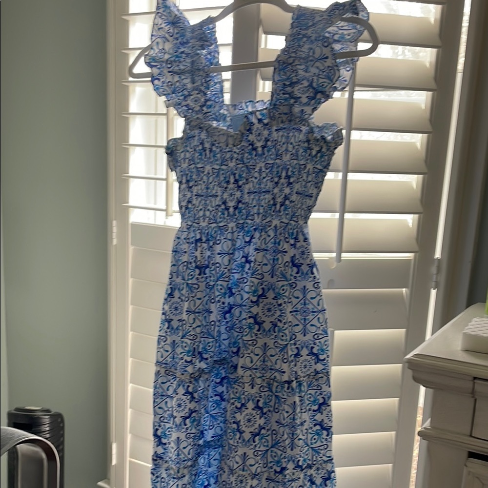 HILL HOUSE HOME, Ellie Nap Dress. Blue Floral Women's Dress

Worn twice. EUC